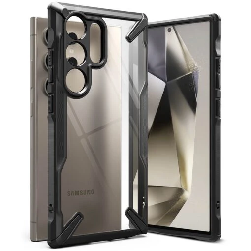 Ringke Fusion X Tough Rear Case Cover For Samsung Galaxy S24 Ultra - Clear/Black