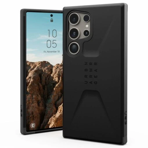 Urban Armor Gear (UAG) Civilian Tough Case For Samsung Galaxy S24 Ultra - Black