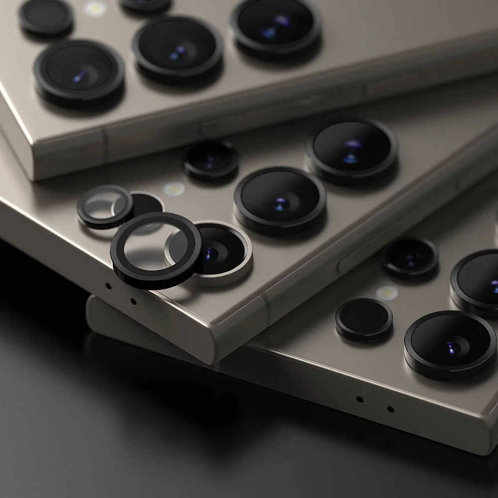 Ringke Camera Lens Frame Glass Protector For Samsung Galaxy S24 Ultra - Black - Image 5