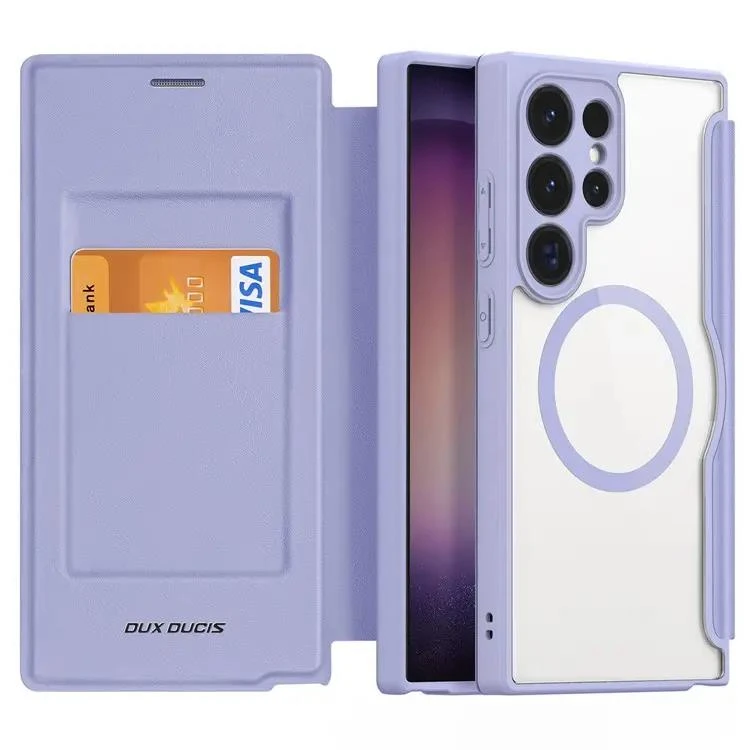 DUX DUCIS Skin X Pro Tough Rugged Flip Wallet Case For Samsung Galaxy S24 Ultra - Purple - Image 2