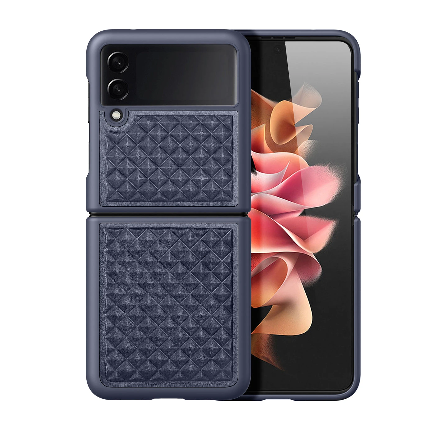 DUX DUCIS Venice Leather Case Cover For Samsung Galaxy Z Flip3 5G - Blue - Image 2