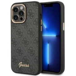 GUESS Gold Script MagSafe Logo Case Cover For Apple IPhone 14 Pro - Black