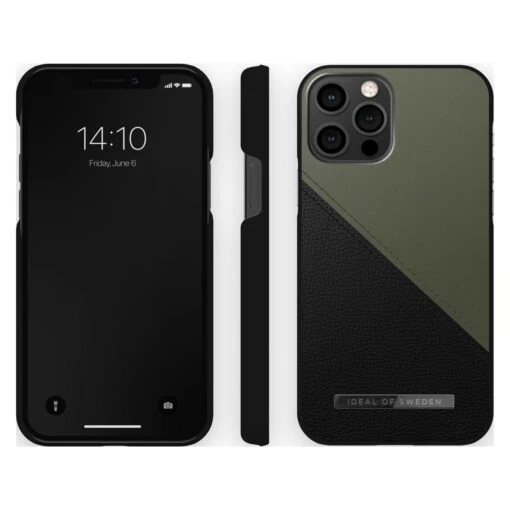IDeal Of Sweden Stylish Ateliar Rear Case Cover For Apple IPhone 12/12 Pro - Onyx Black Khaki