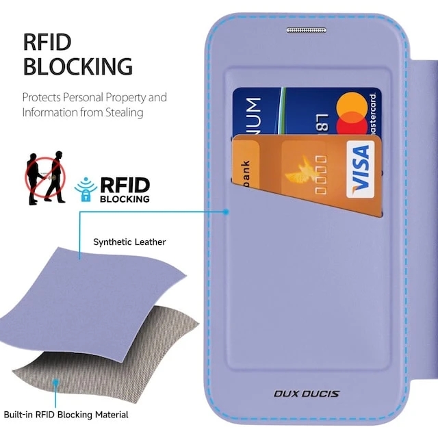 DUX DUCIS Skin X Pro MagSafe Flip Wallet Case For Apple IPhone 16 Pro Max - Purple - Image 4