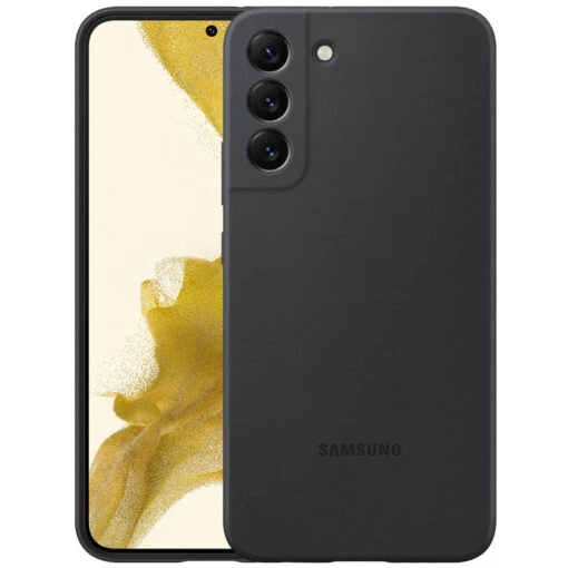 Official Silicone Case Cover For Samsung Galaxy S22+ Plus 5G - Black