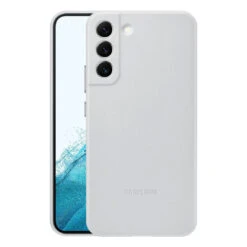Official Samsung Leather Cover For Galaxy S22+ Plus 5G - Light Grey