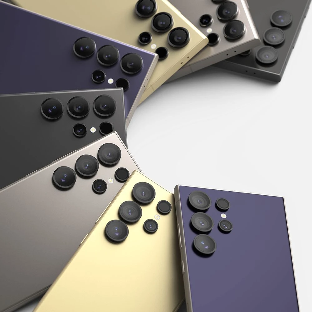 Ringke Camera Lens Frame Glass Protector For Samsung Galaxy S24 Ultra - Black - Image 6