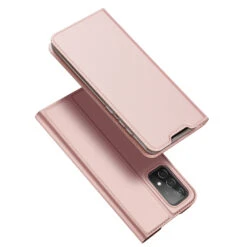 DUX DUCIS Skin Pro Faux Leather Wallet Flip Case For Samsung Galaxy A73 5G - Rose Gold