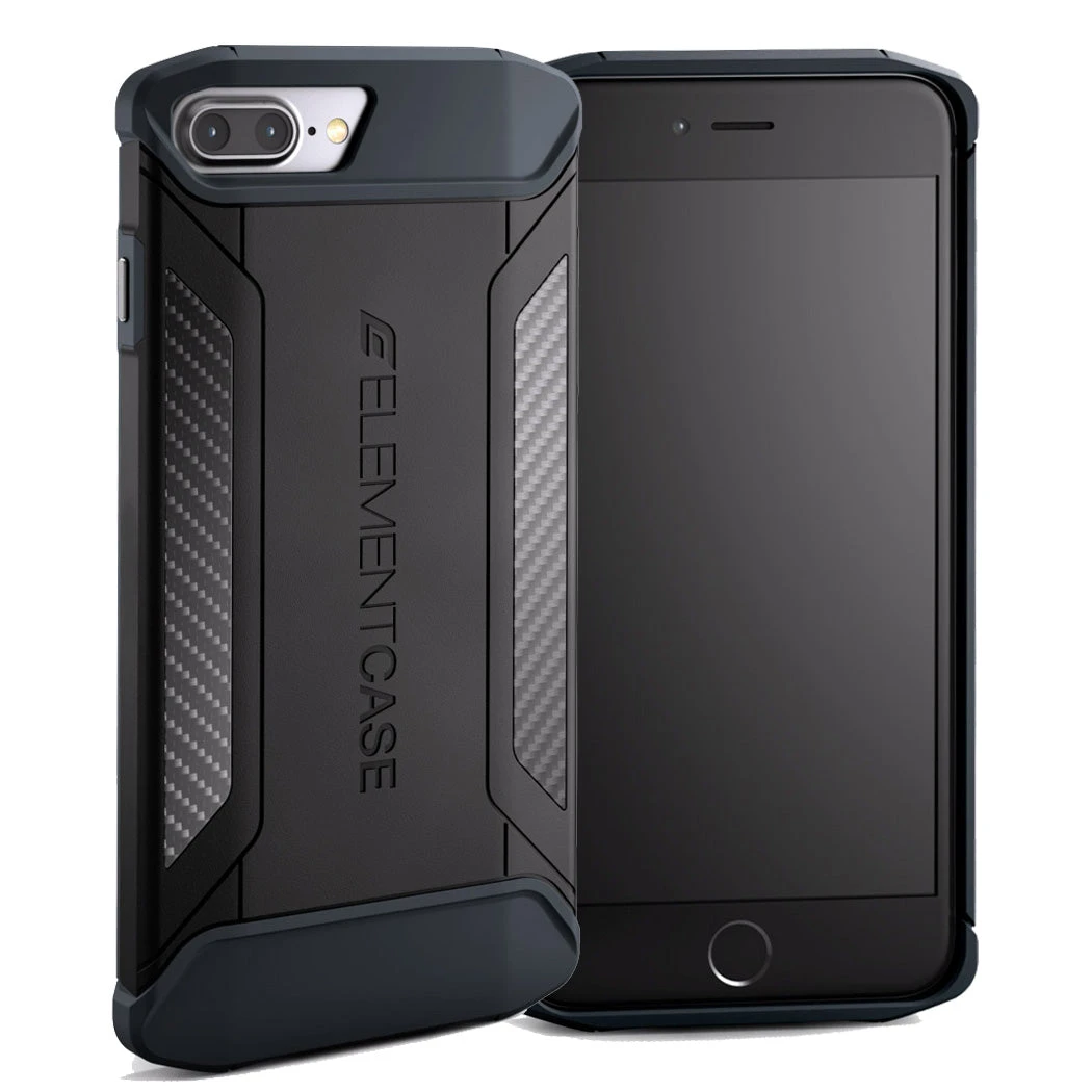 Element Case CFX Carbon Fibre Tough Rugged For Apple IPhone 8 Plus & 7 Plus, Black