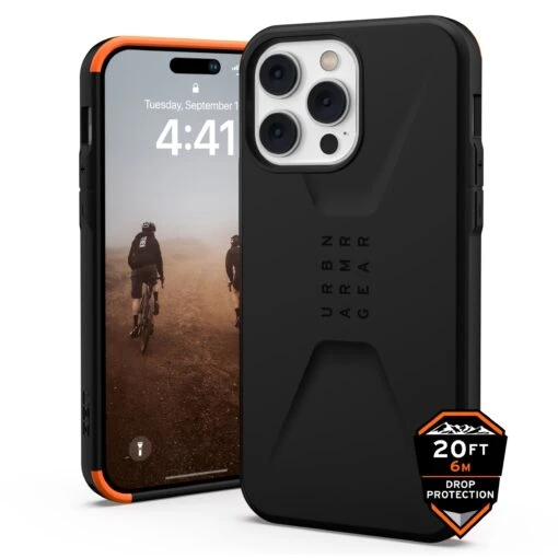 Urban Armor Gear (UAG) Civilian Tough Case For Apple IPhone 14 Pro Max - Black
