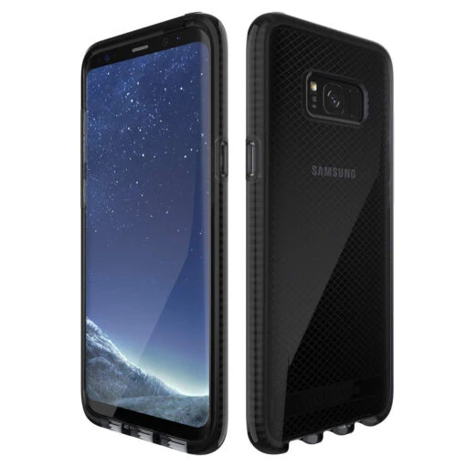 Tech21 Evo Check Impact Case Cover For Samsung Galaxy S8+ Plus - Smokey / Black