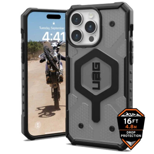 Urban Armor Gear (UAG) Pathfinder MagSafe Tough Case For IPhone 15 Pro Max - Ash