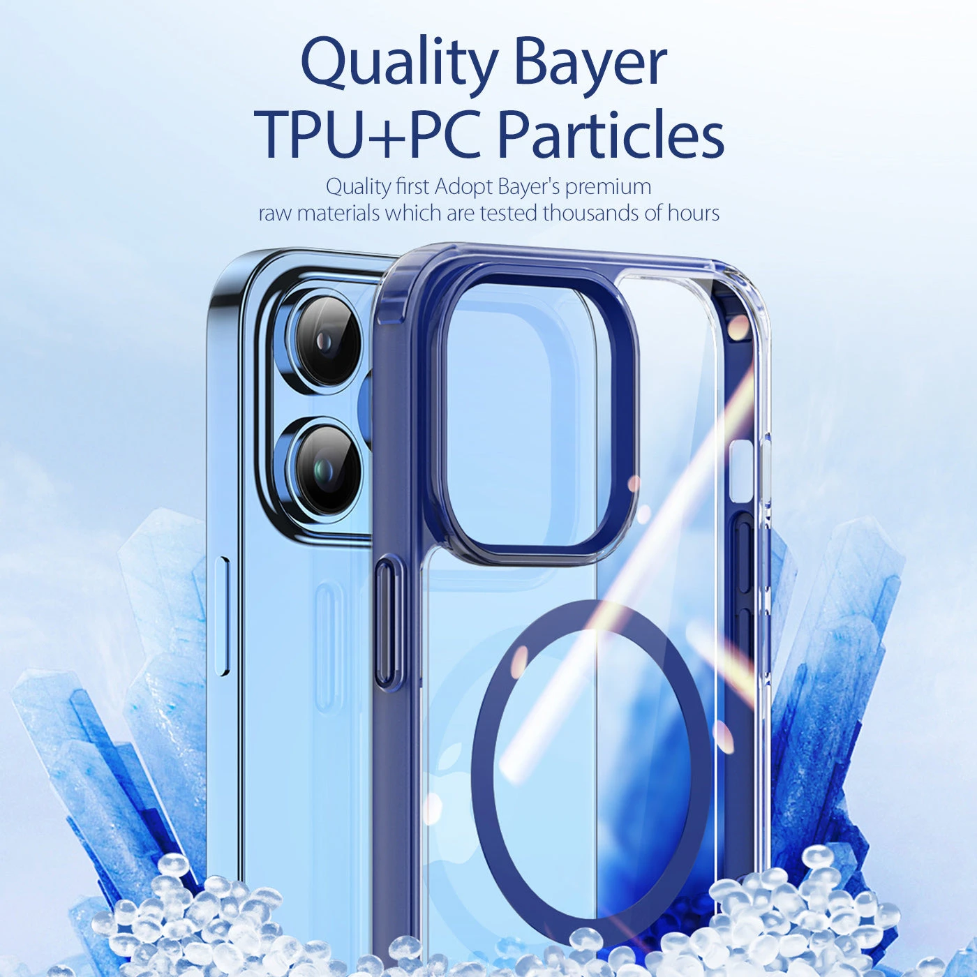 DUX DUCIS Clin2 Clear Tough With MagSafe Case For Apple IPhone 14 Pro - Blue - Image 10