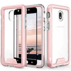 Zizo ION Series Hybrid Tough Case For Samsung Galaxy J7 2018 - Rose Gold / Clear