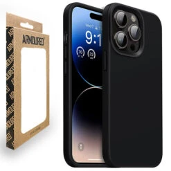Armoured™ Liquid Silicone Slim Case Cover For Apple IPhone 14 Pro Max - Black
