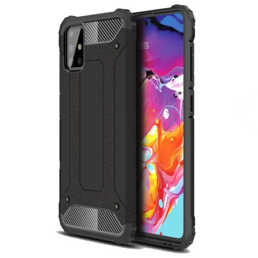 Tactical Tough Rear Case For Samsung Galaxy A71 - Black