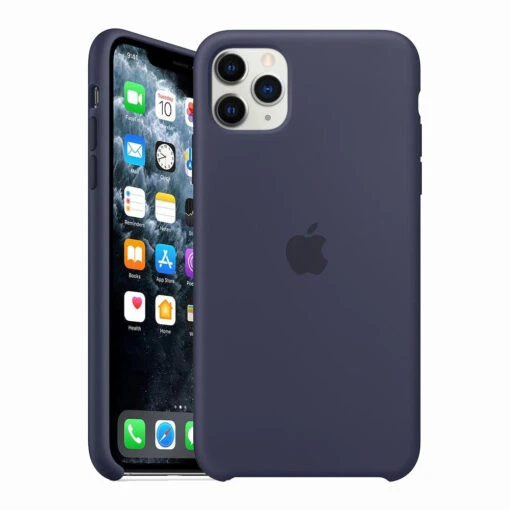 Official Apple Silicone Rear Case Cover For IPhone 11 Pro Max - Midnight Blue