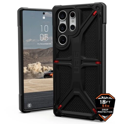 Urban Armor Gear (UAG) Monarch Case For Samsung Galaxy S23 Ultra - Kevlar Black