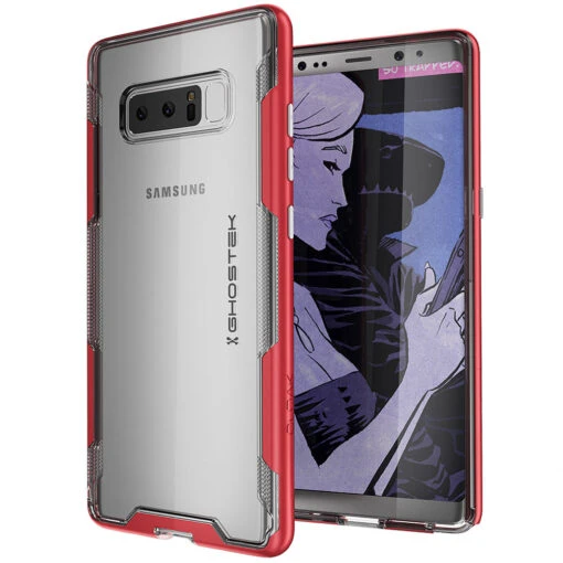 Ghostek Cloak 3 Clear Protective Case Cover For Samsung Galaxy Note 8 - Red