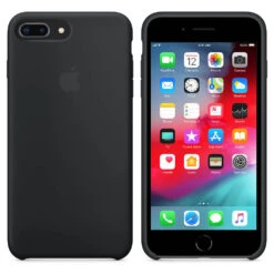 Official Apple Silicone Rear Case Cover For IPhone 8 Plus / 7 Plus - Black