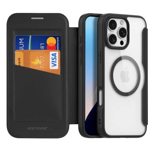 DUX DUCIS Skin X Pro MagSafe Flip Wallet Case For Apple IPhone 16 Pro - Black