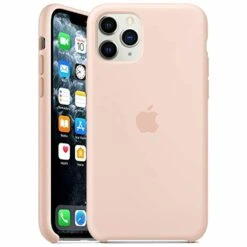 Official Apple Silicone Rear Case Cover For Apple IPhone 11 Pro - Pink Sand