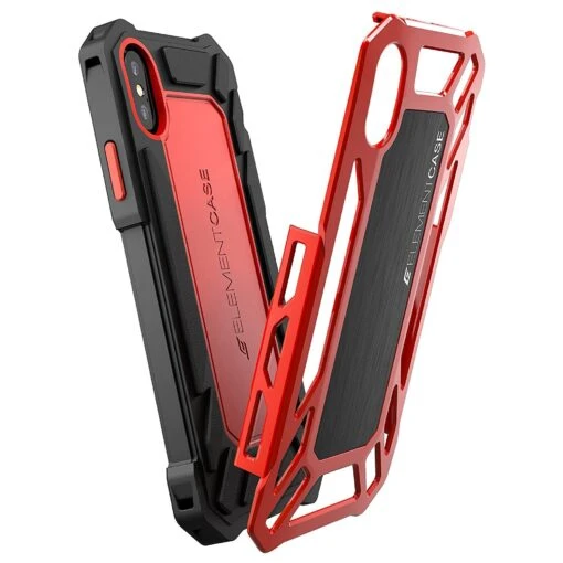 Element Case ROLL CAGE Tough Rugged Rear Cover For Apple IPhone X & XS - Red