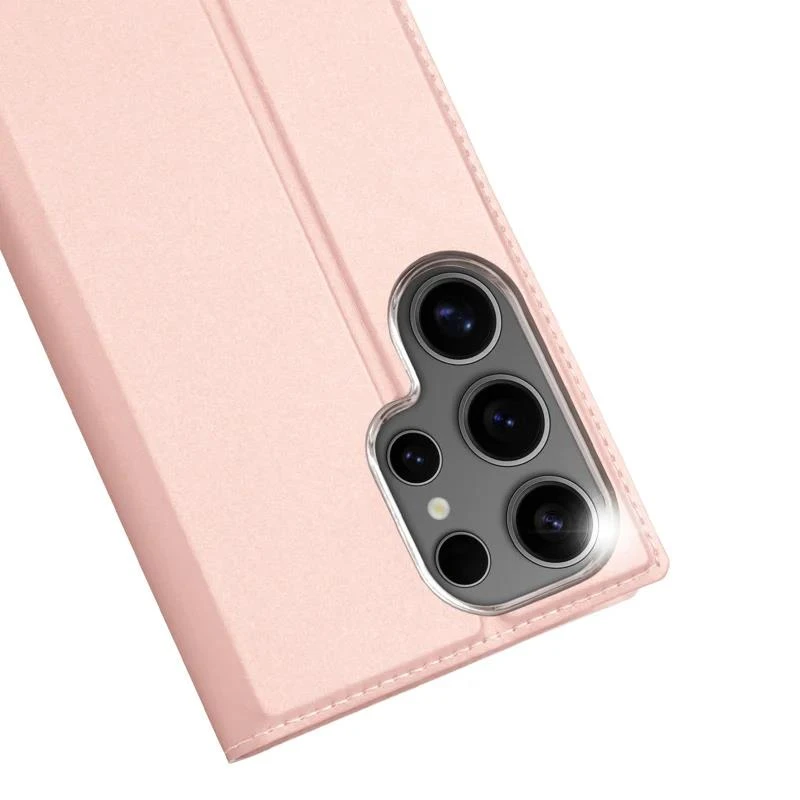 DUX DUCIS Skin Pro Faux Leather Wallet Flip Case For Samsung Galaxy S25 Ultra - Rose Gold - Image 5