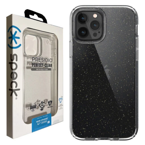 Speck® Presidio Perfect Clear W Glitter Tough Case For Apple IPhone 12/12 Pro
