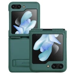 Nillkin Qin Leather Book Case Cover For Samsung Galaxy Z Flip5 5G - Dark Green