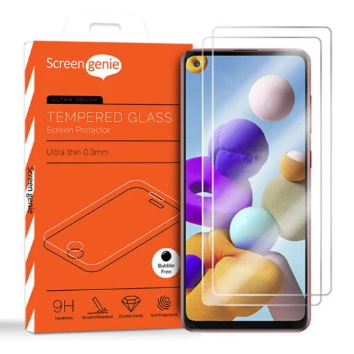 2x Screen Genie Case Friendly Glass Screen Protector For Samsung Galaxy A11
