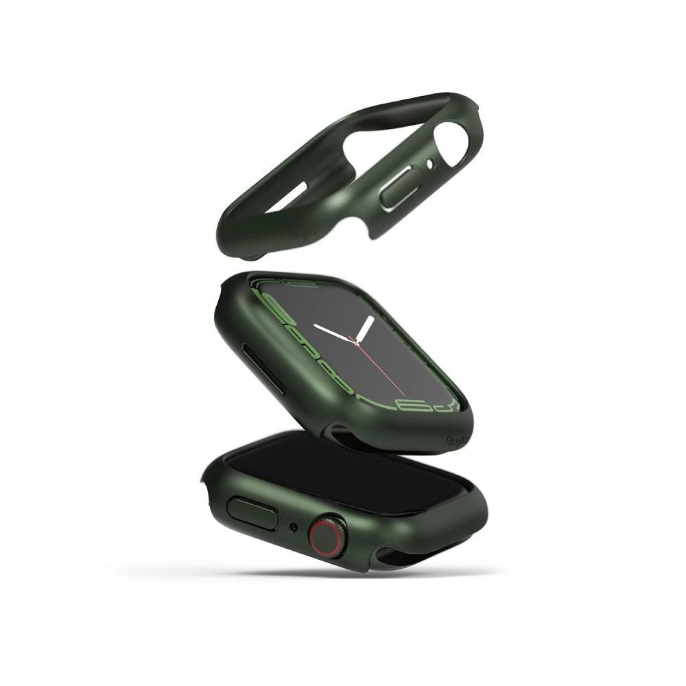 Ringke Slim Case Cover 2-pack For Apple Watch 7 (41mm) - Clear & Deep Green - Image 2