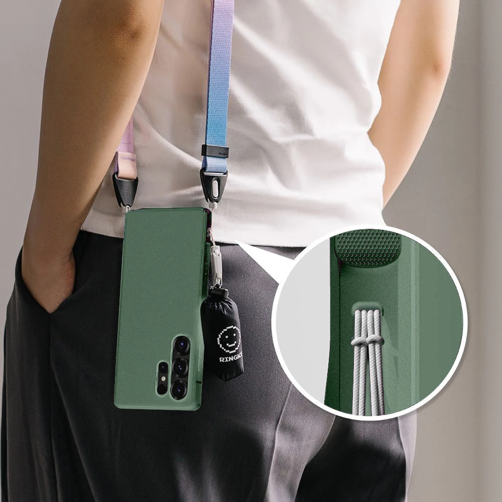 Ringke Onyx Tough Flexible Slim Case For Samsung Galaxy S25 Ultra - Dark Green - Image 5