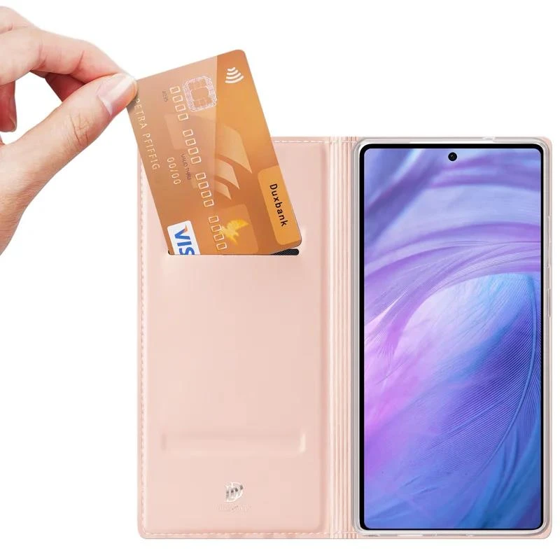 DUX DUCIS Skin Pro Faux Leather Wallet Flip Case For Samsung Galaxy S25 Ultra - Rose Gold - Image 2