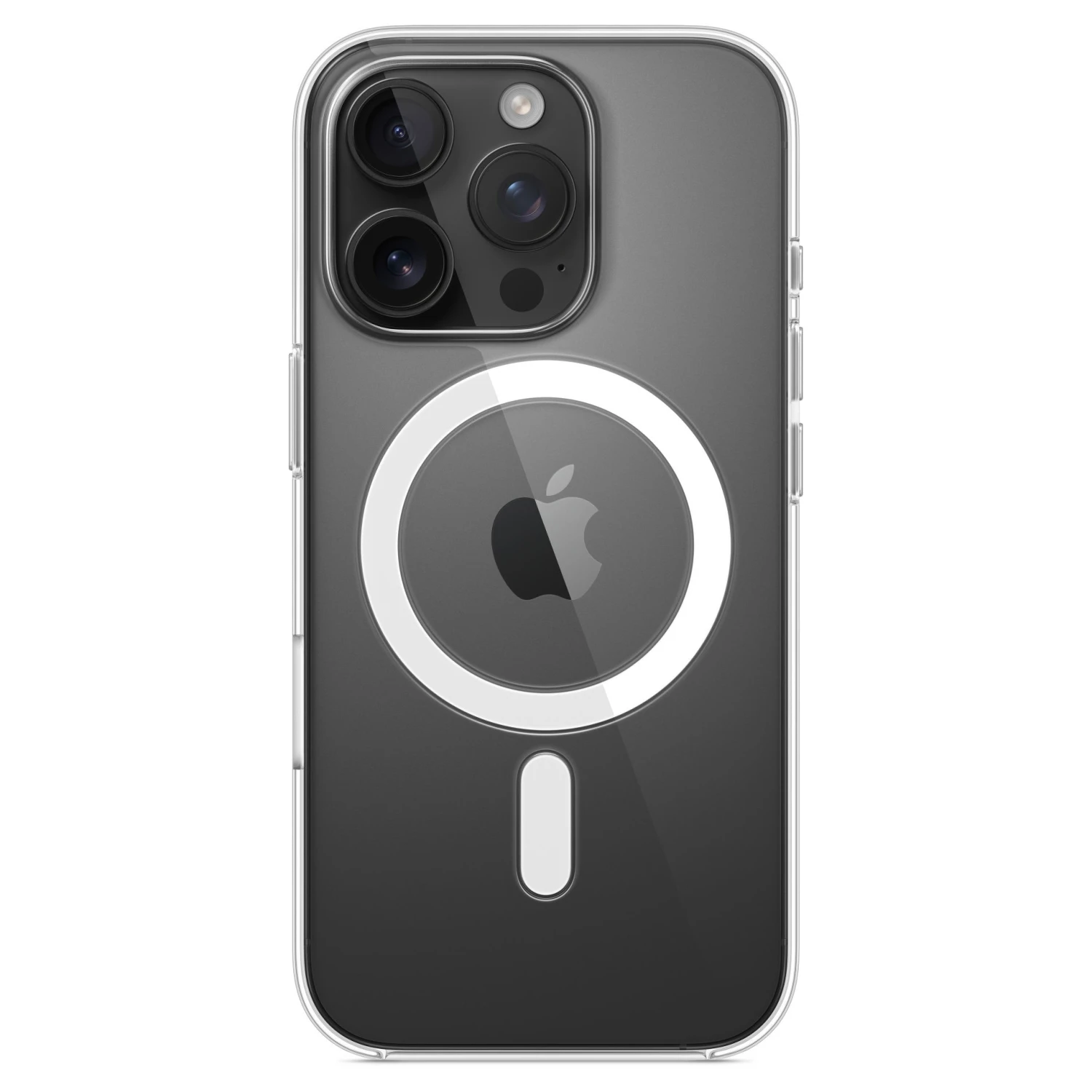 Official Apple Silicone Magsafe Rear Case Cover For IPhone 16 Pro - Clear - Image 3