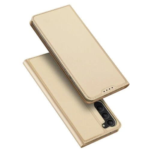 DUX DUCIS Skin Pro Faux Leather Wallet Flip Case For Samsung Galaxy S23 - Gold