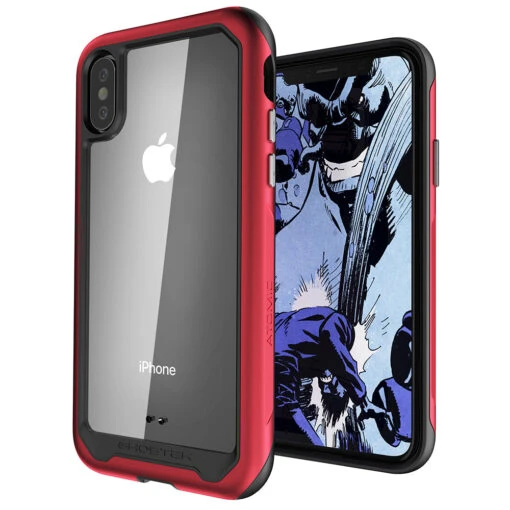 Ghostek ATOMIC SLIM2 Aluminum Tough Case Cover For Apple IPhone X / XS - Red