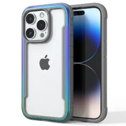 Raptic Shield Tough Rugged Rear Case Cover For Apple IPhone 15 Pro Max - Iridescent