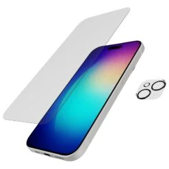Tech21 Anti Glare Impact Glass Screen And Lens Protector Bundle For Apple IPhone 15
