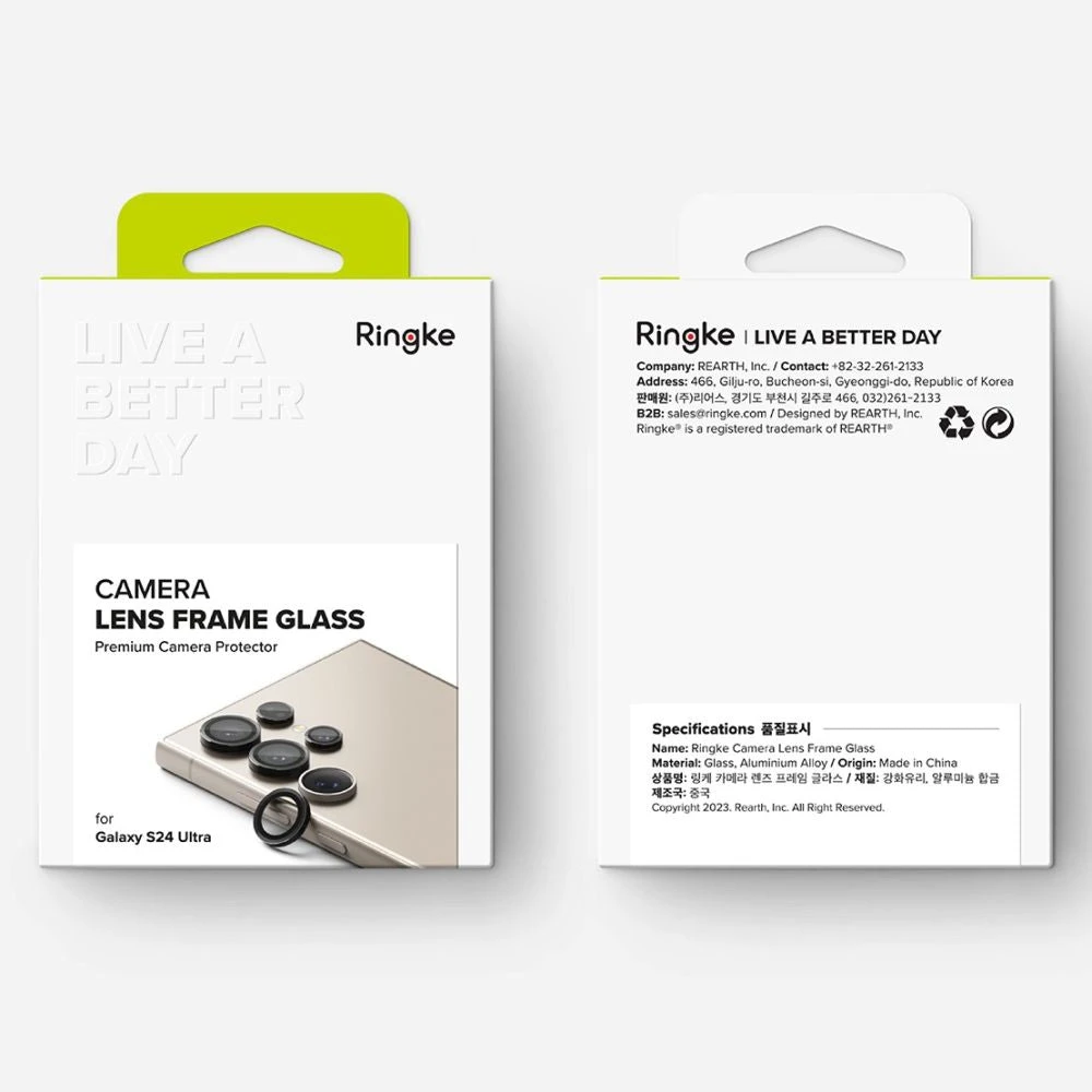 Ringke Camera Lens Frame Glass Protector For Samsung Galaxy S24 Ultra - Black - Image 7