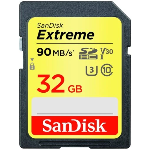 SanDisk Extreme 32GB SDHC UHS-I Class 10 Up To 90MB/S Memory Card
