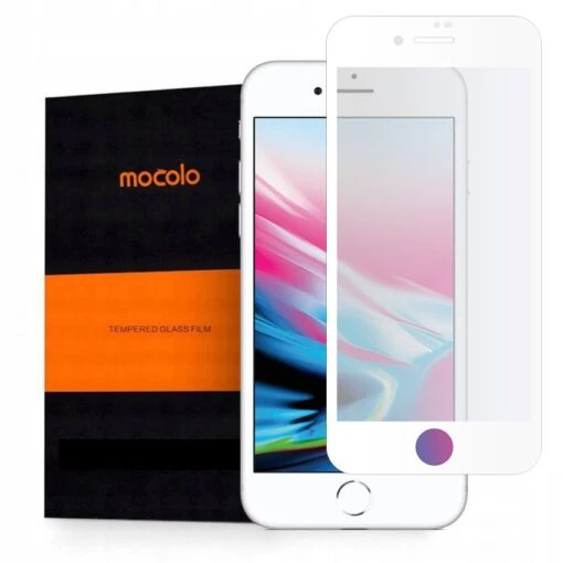 Mocolo TG+ Full Glass Screen Protector For Apple IPhone SE 2022, SE 2020, 8, 7 - White