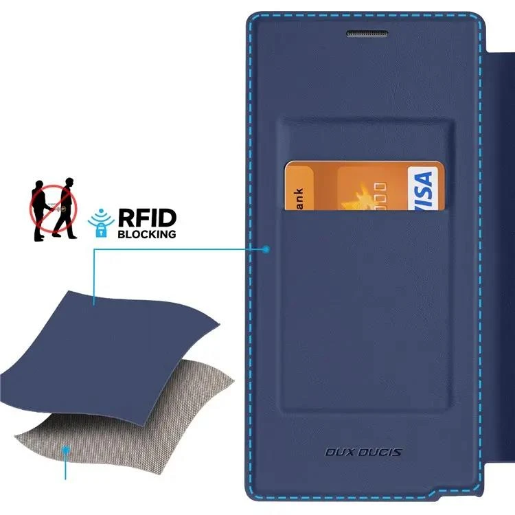DUX DUCIS Skin X Pro Tough Rugged Flip Wallet Case For Samsung Galaxy S24 Ultra - Blue - Image 4