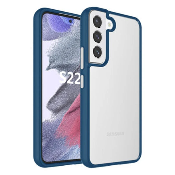 Armoured⢠Shield Tough Case For Samsung Galaxy S22 5G - Blue (grey Buttons)