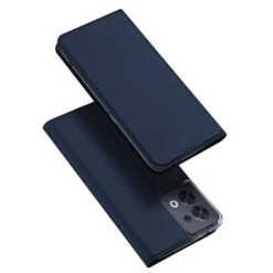 DUX DUCIS Skin Pro Faux Leather Wallet Flip Case For OPPO Reno8 5G - Blue