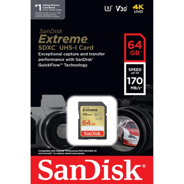 SanDisk Extreme 64GB SDHC UHS-I Class 10 Up To 90MB/S Memory Card - Image 4