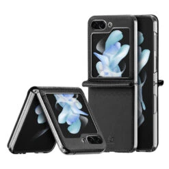 Dux Ducis Bril Leather Case Cover For Samsung Galaxy Z Flip5 5G - Black