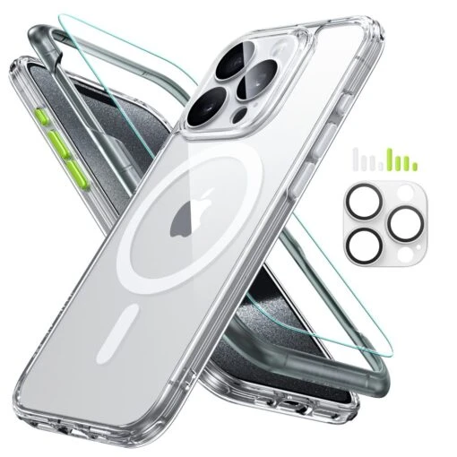 ESR Magsafe Case W/ Screen & Lens Protection For Apple IPhone 15 Pro Max - Clear