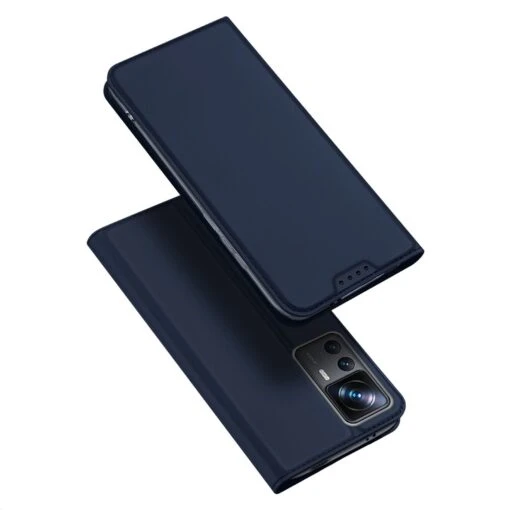DUX DUCIS Skin Pro Faux Leather Wallet Flip Case For Xiaomi 12T / 12T Pro - Blue