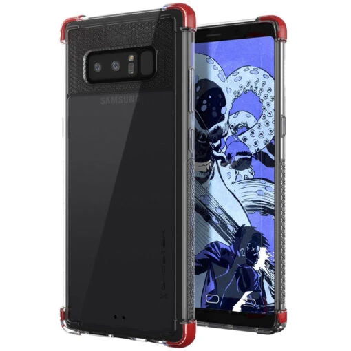 Ghostek Covert 2 Clear Protective Case Cover For Samsung Galaxy Note 8 - Red